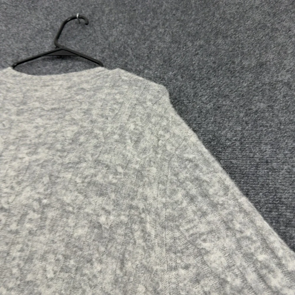 Bonobos Sweater Mens L Gray Merino Wool Alpaca Cable Knit Crewneck Slim Fit